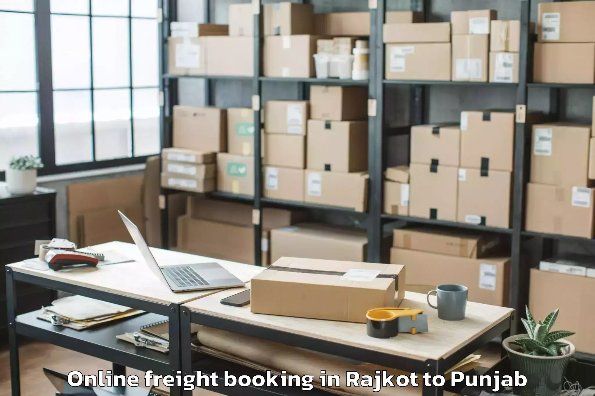 Affordable Rajkot to Talwara Online Freight Booking